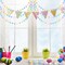 Jishi 3pk Pastel Pom Pom Garland Hanging Easter Decorations Indoor Home Decor for Living Room Wall Classroom Christmas Tree, Cute Rainbow Colorful Felt Ball Garland Baby Shower Birthday Party Supplies